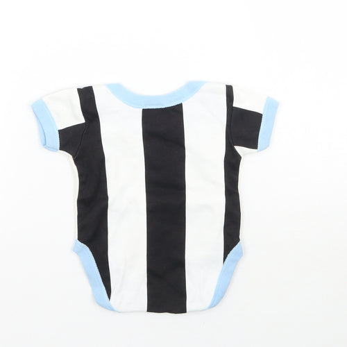 Newcastle United Baby Black Striped  Babygrow One-Piece Size Newborn  - OFFICIAL MERCHANDISE