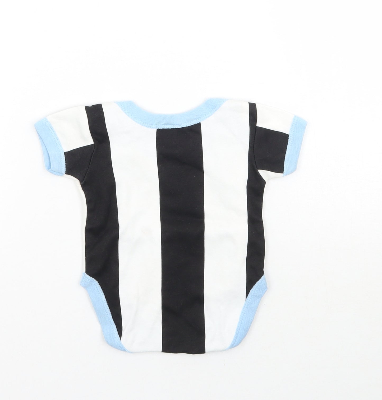Newcastle United Baby Black Striped  Babygrow One-Piece Size Newborn  - OFFICIAL MERCHANDISE