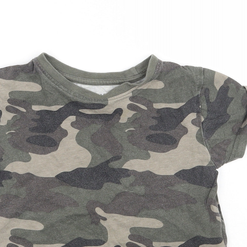 Primark Boys Green Camouflage  Basic T-Shirt Size 12-18 Months