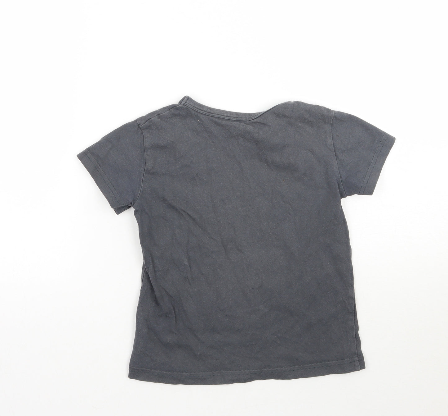 NEXT Girls Grey   Basic T-Shirt Size 3-4 Years  - The rolling stones