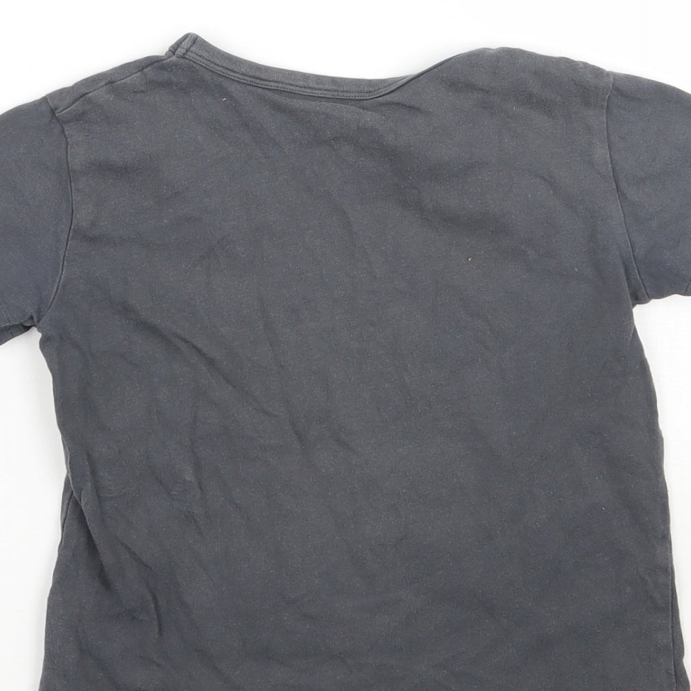 NEXT Girls Grey   Basic T-Shirt Size 3-4 Years  - The rolling stones