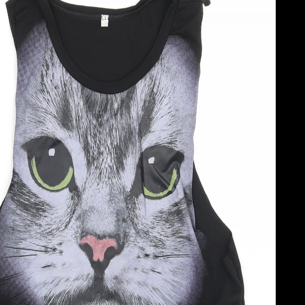 Preworn Womens Black   Basic Tank Size L