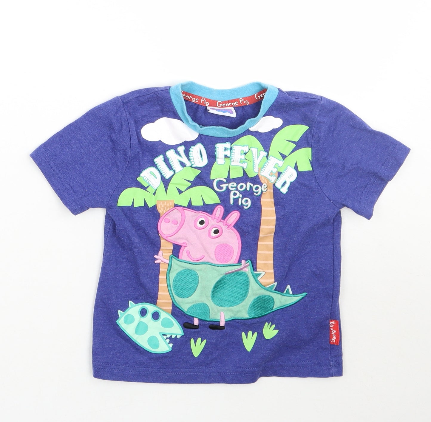 TU Boys Blue   Basic T-Shirt Size 12-18 Months  - Peppa pig