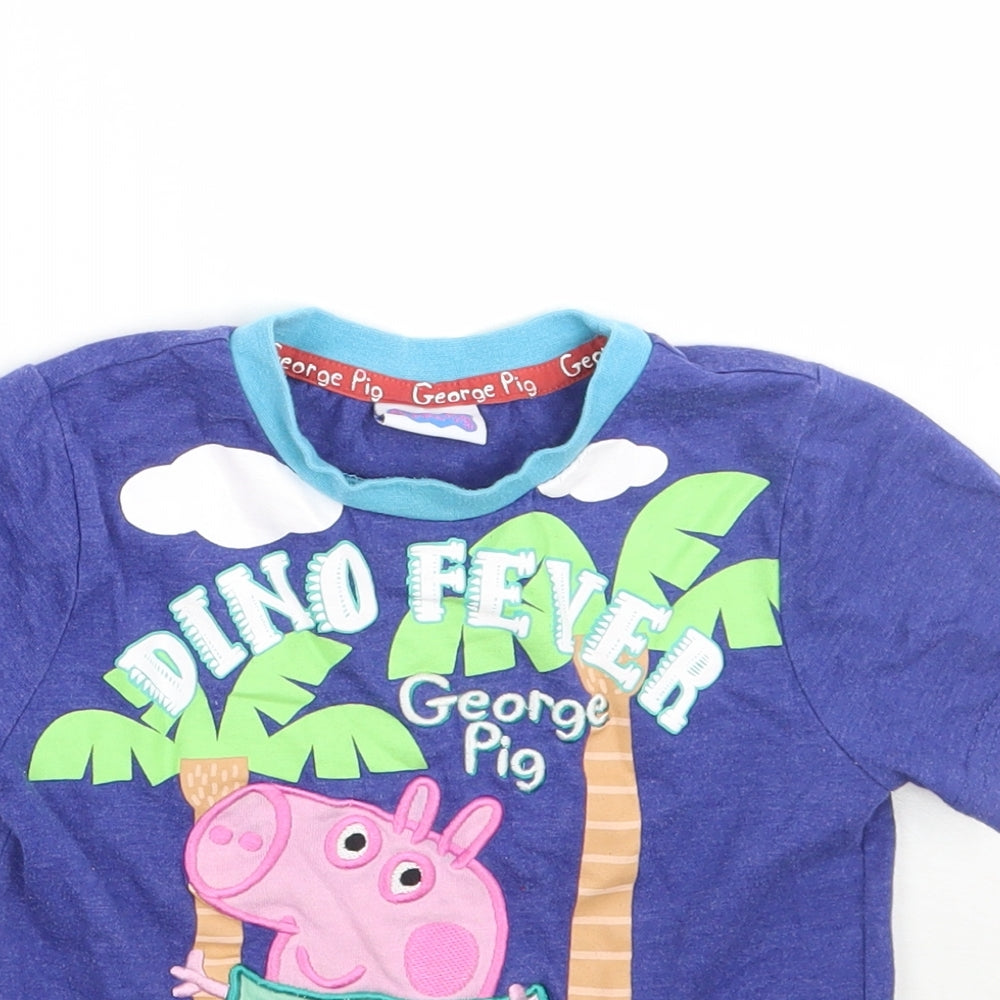 TU Boys Blue   Basic T-Shirt Size 12-18 Months  - Peppa pig