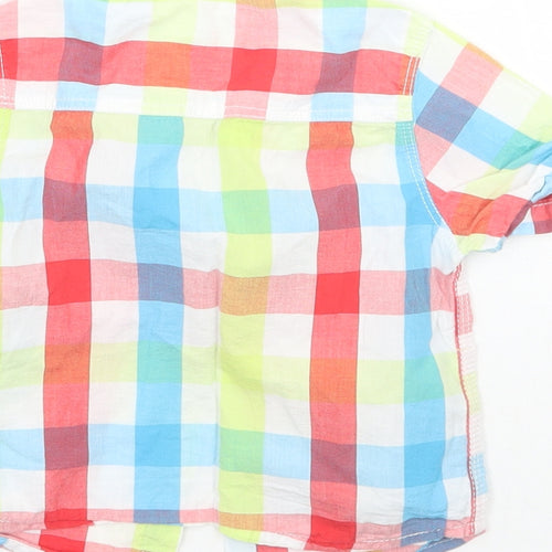 F&F Boys Blue Check  Basic Button-Up Size 3-6 Months