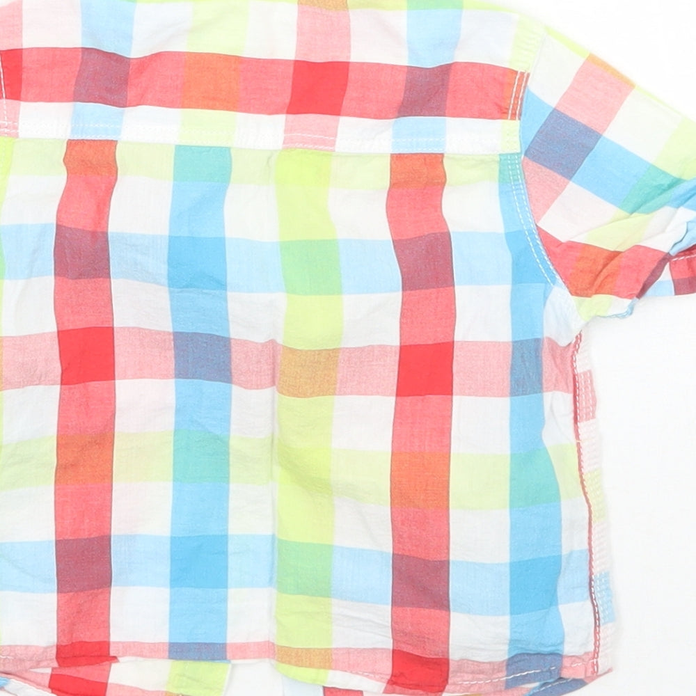 F&F Boys Blue Check  Basic Button-Up Size 3-6 Months