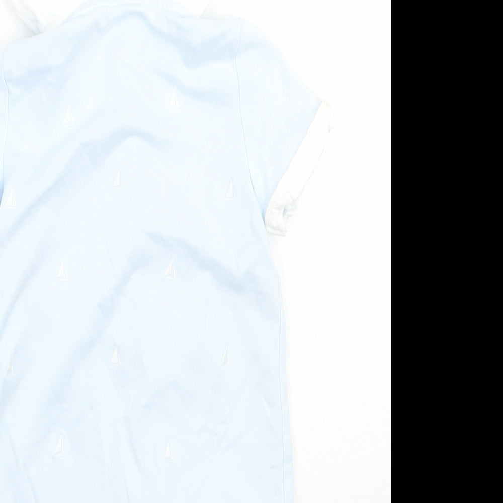 Polo Ralph Lauren Boys Blue Geometric  Babygrow One-Piece Size 12 Months