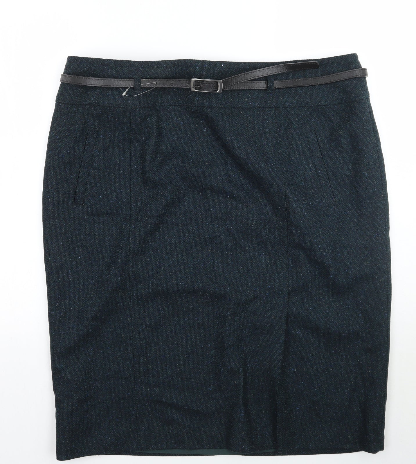 Marks and Spencer Womens Green  Rayon A-Line Skirt Size 20