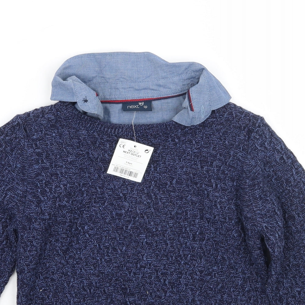 NEXT Boys Blue   Pullover Jumper Size 5-6 Years