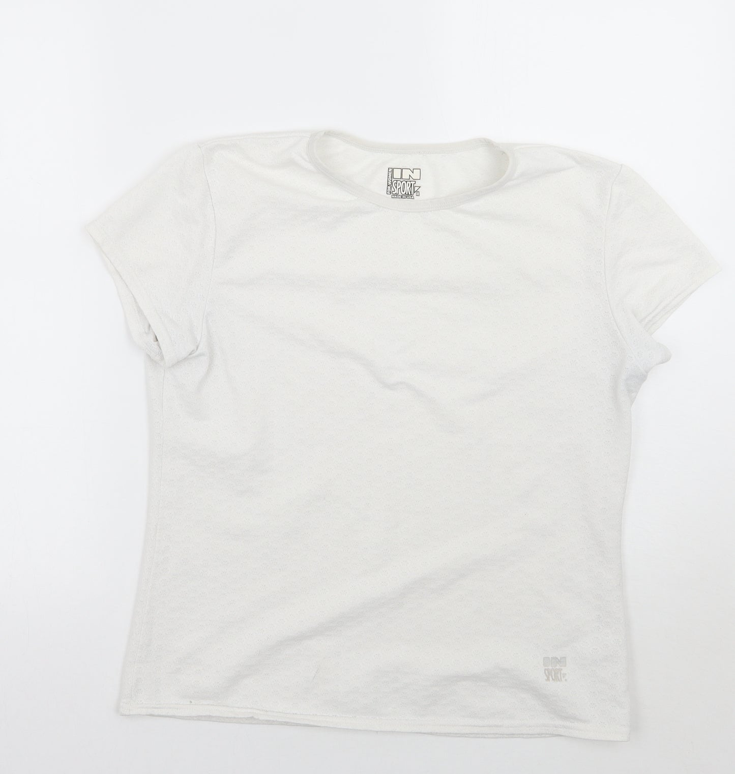 In Sport Womens White   Basic T-Shirt Size M
