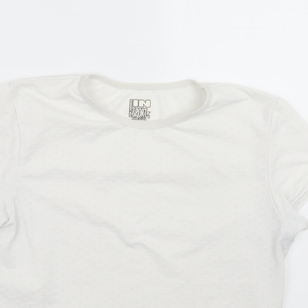 In Sport Womens White   Basic T-Shirt Size M