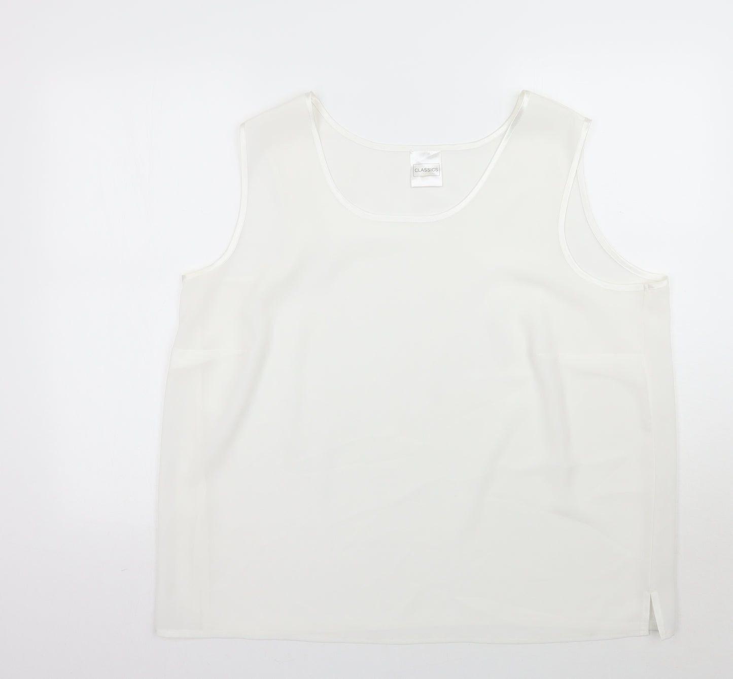 Classics Womens White   Basic Tank Size 24