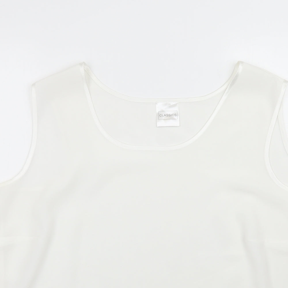 Classics Womens White   Basic Tank Size 24