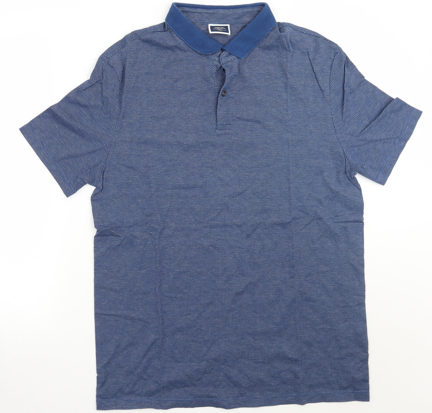 Charles Tyrwhitt Mens Blue Geometric   Polo Size L