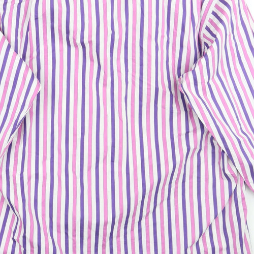 Oli Mens Pink Striped   Button-Up Size 16