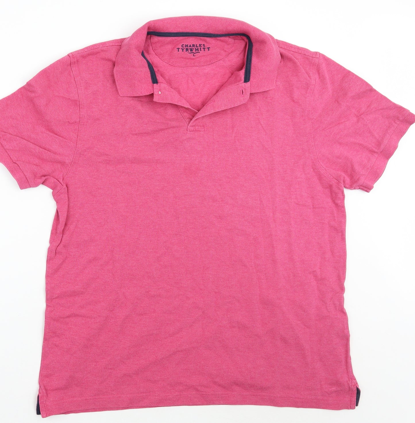 Charles Tyrwhitt Mens Pink    Polo Size L
