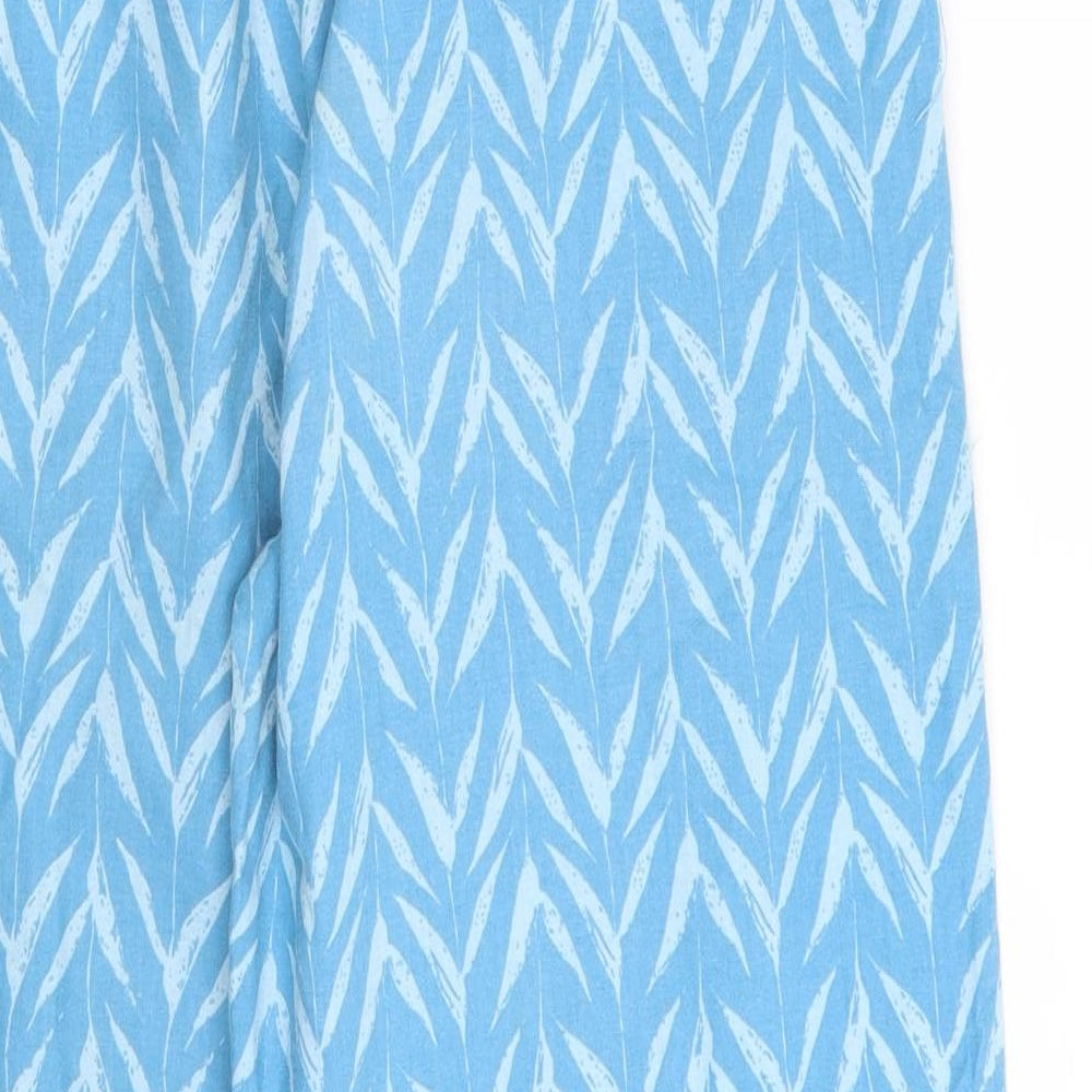 Laura Ashley Womens Blue Floral  Trousers  Size S L26 in