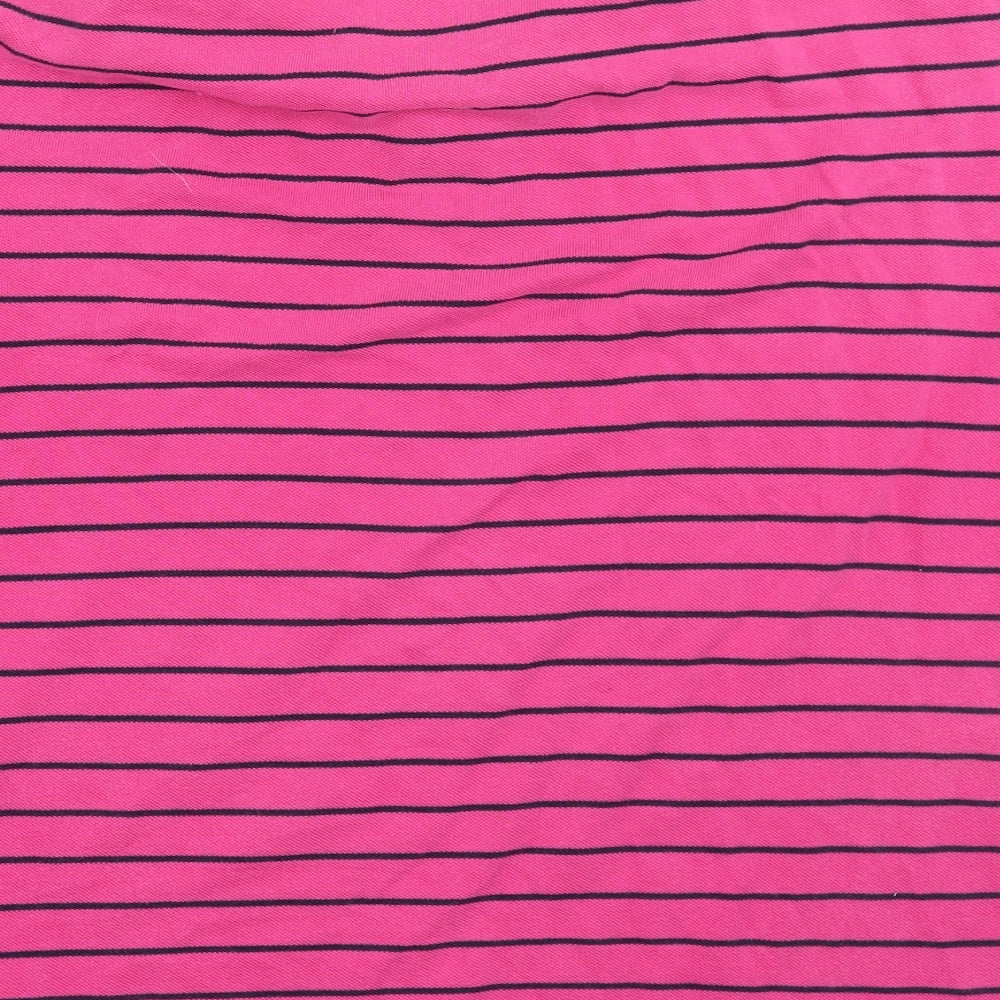 Marks and Spencer Mens Pink Striped   Polo Size L
