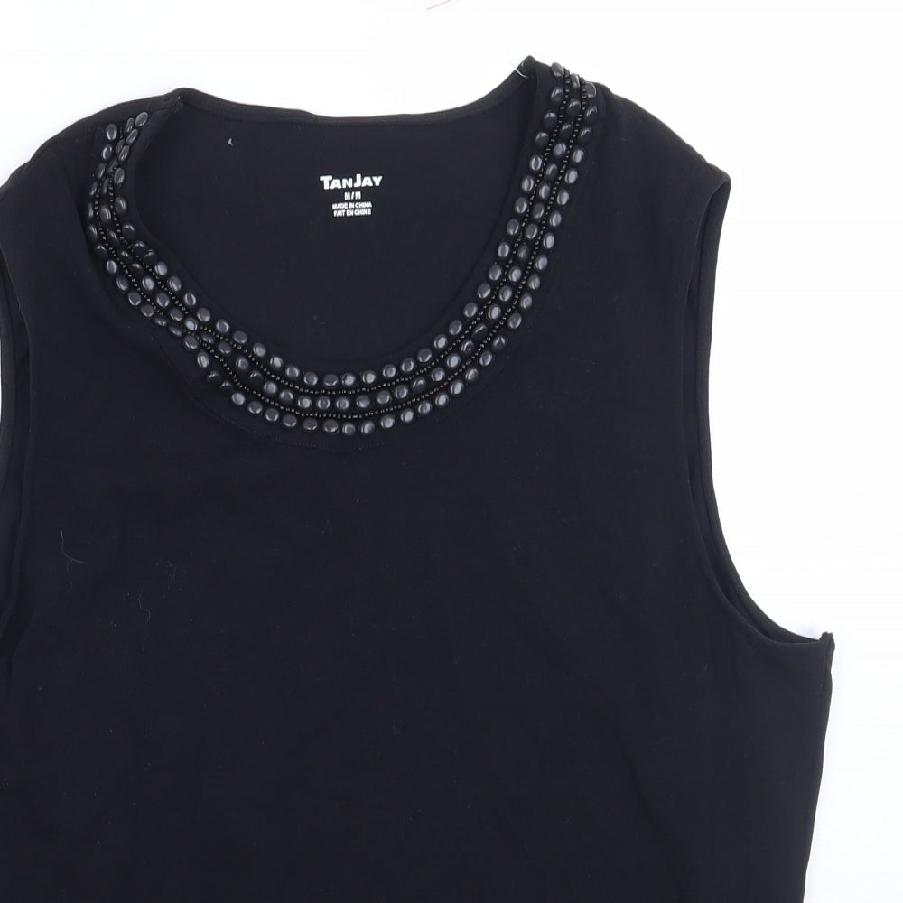TanJay Womens Black   Basic Tank Size M