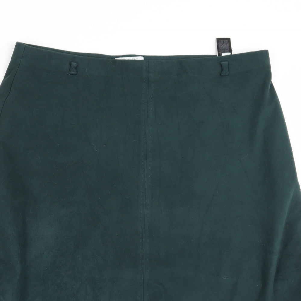 Marks and Spencer Womens Green   A-Line Skirt Size 16