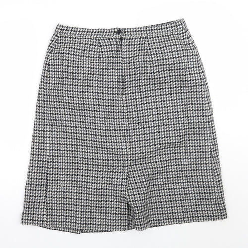 marjori  Womens Beige Check  A-Line Skirt Size 36