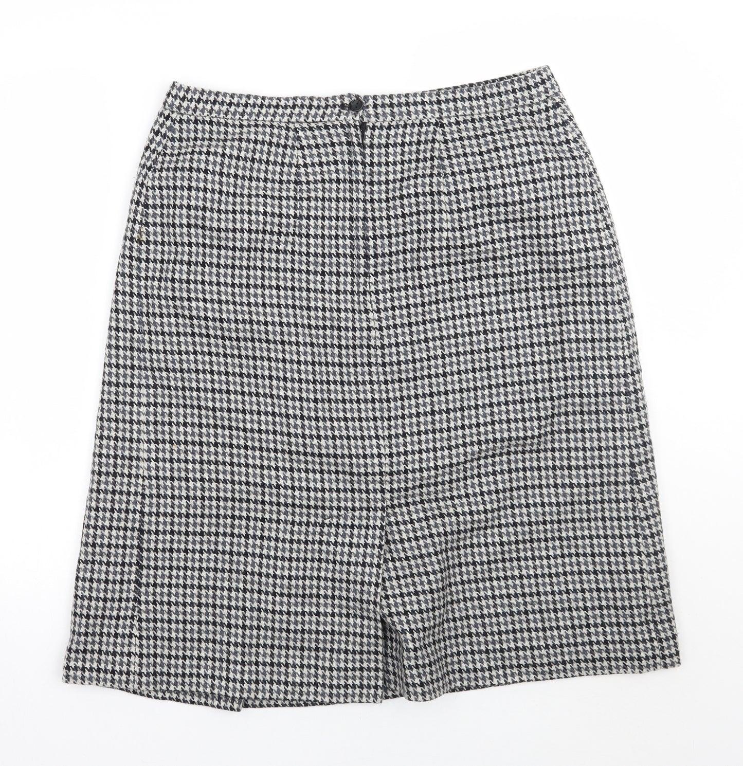 marjori  Womens Beige Check  A-Line Skirt Size 36