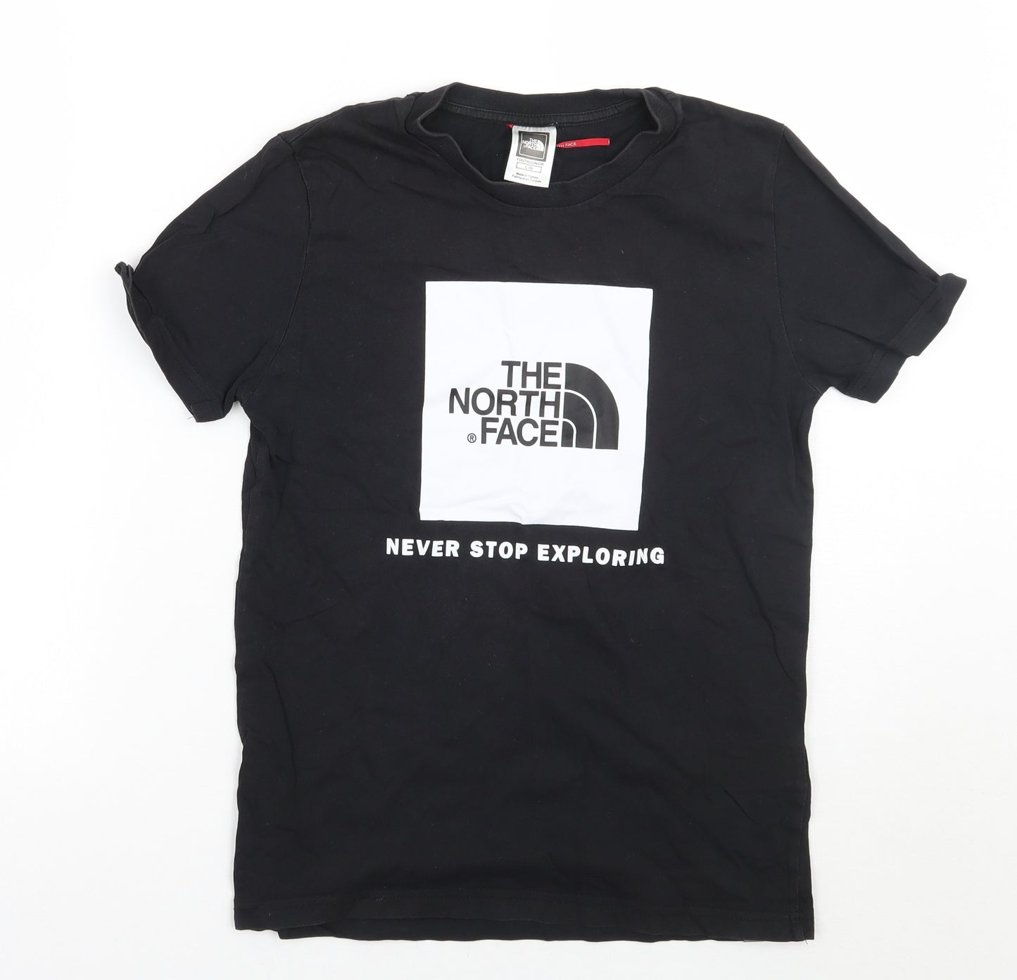 The North Face Girls Black  Rayon Basic T-Shirt Size L