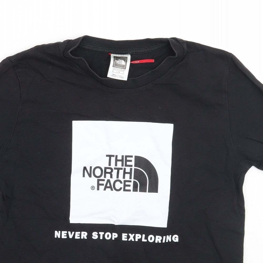 The North Face Girls Black  Rayon Basic T-Shirt Size L