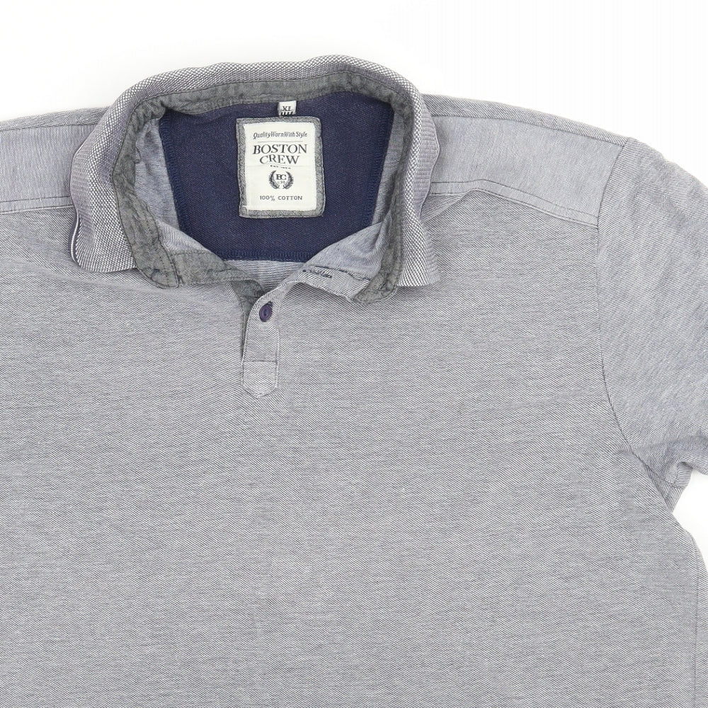 boston crew Mens Grey    Polo Size XL