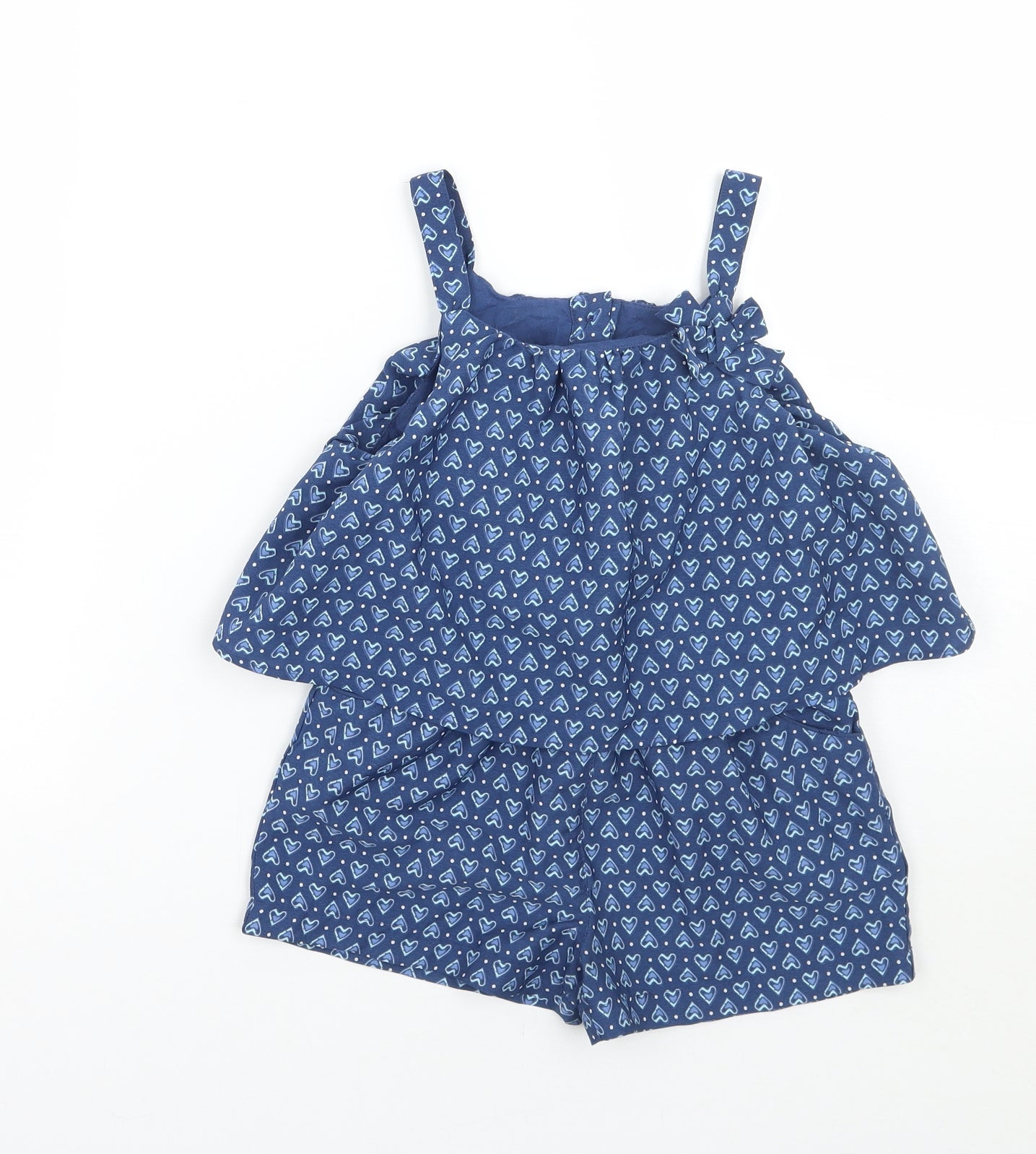 Matalan Girls Blue Geometric  Playsuit One-Piece Size 3-4 Years