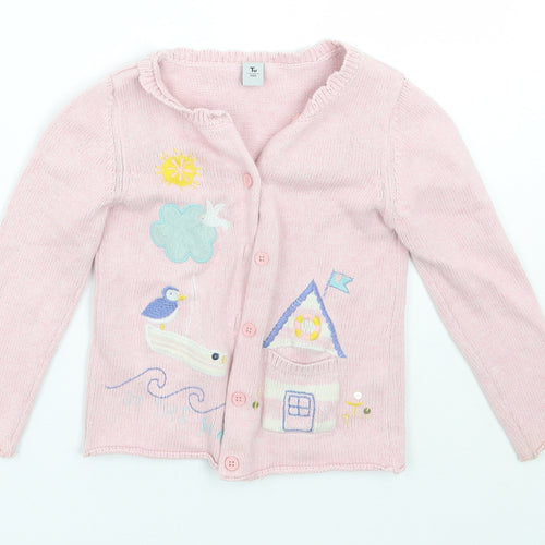 TU Girls Pink   Cardigan Jumper Size 3-4 Years