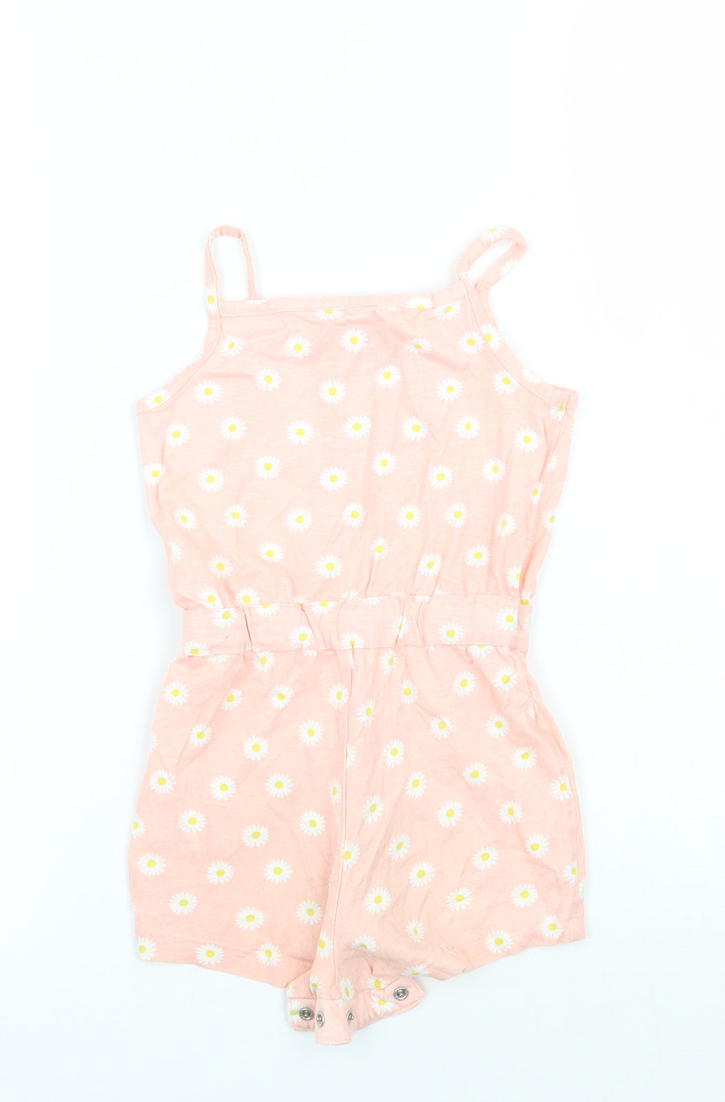 Young Dimension Girls Pink Floral  Playsuit One-Piece Size 2-3 Years