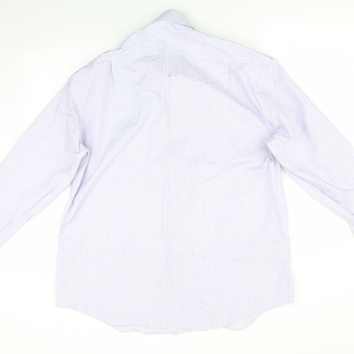 Marks and Spencer Mens Purple Striped   Dress Shirt Size 16.5