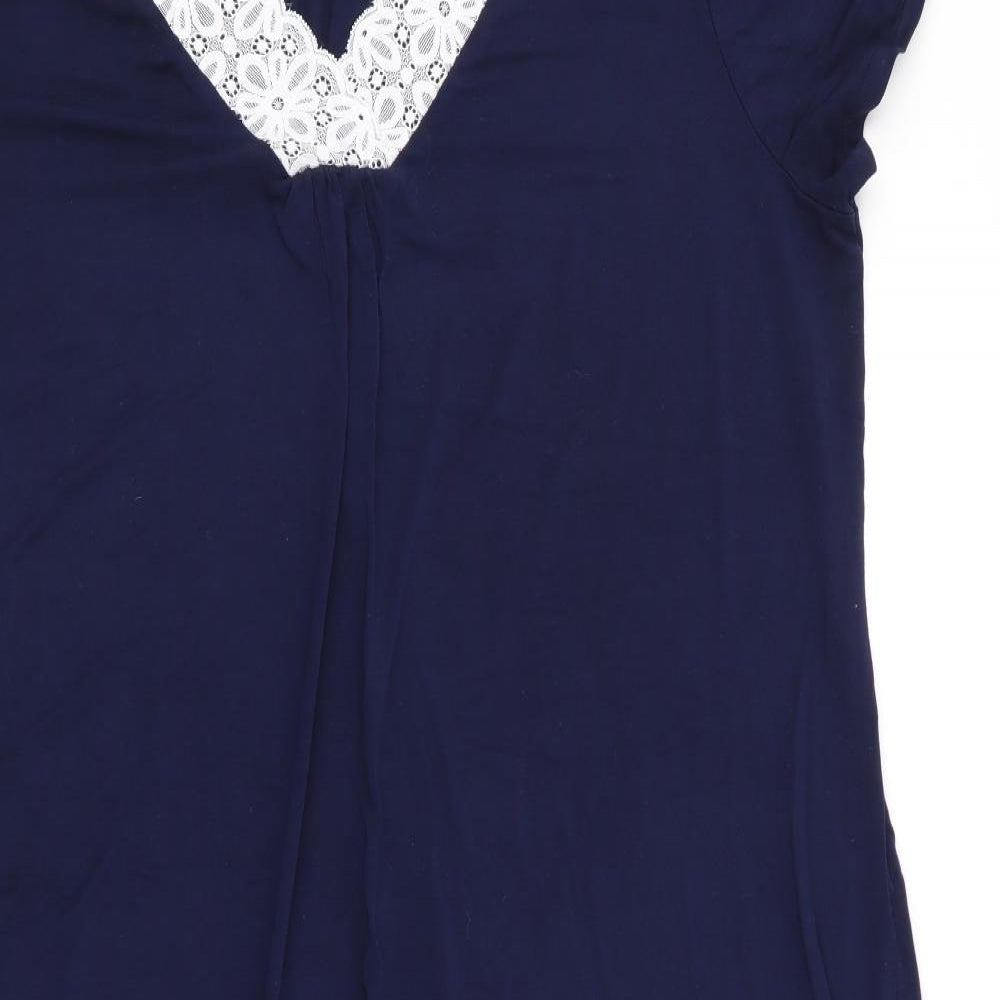 Florence and Fred Womens Blue Solid   Dress Size 16  - Lace trim