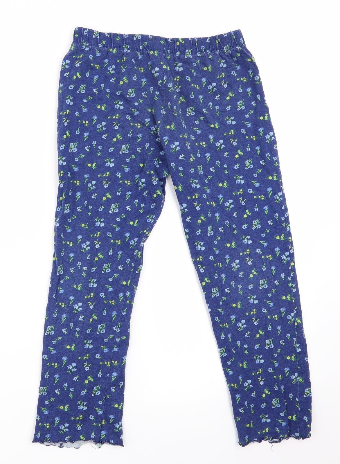 Florence and Fred Girls Blue Floral  Jegging Trousers Size 7-8 Years