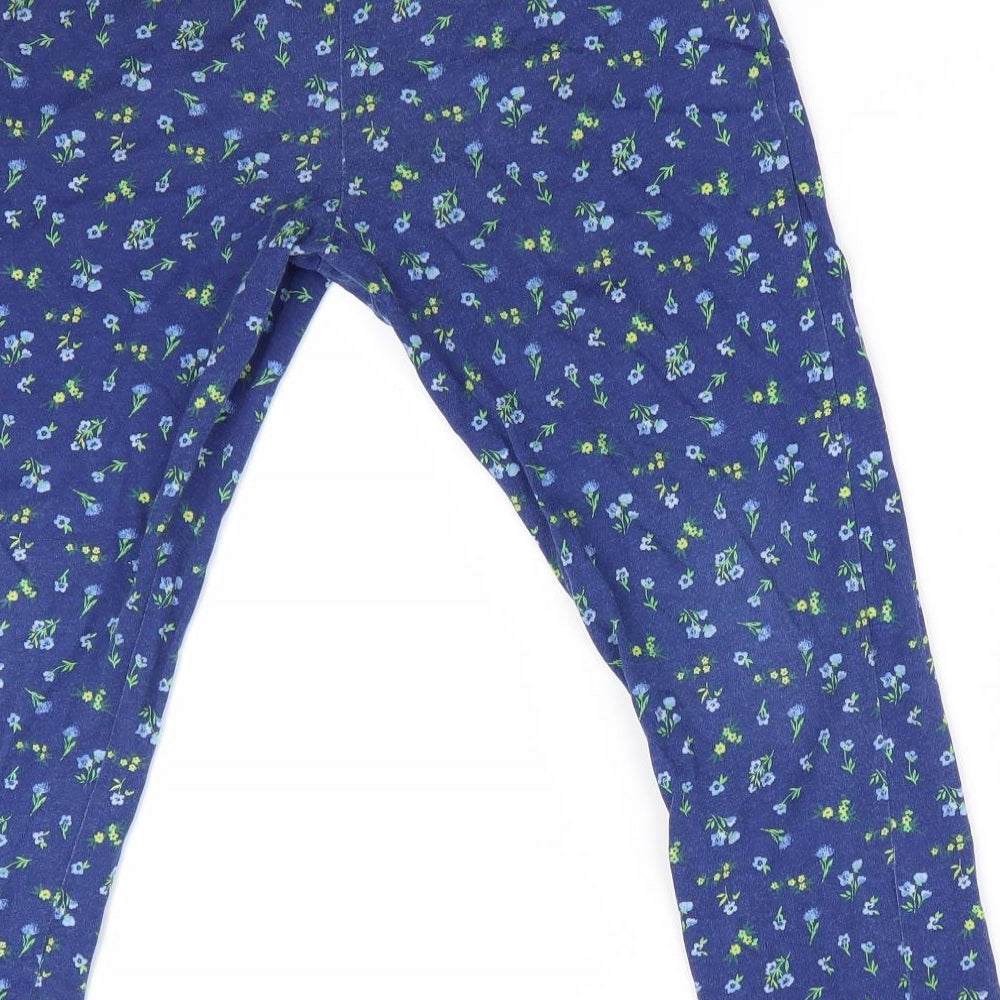Florence and Fred Girls Blue Floral  Jegging Trousers Size 7-8 Years