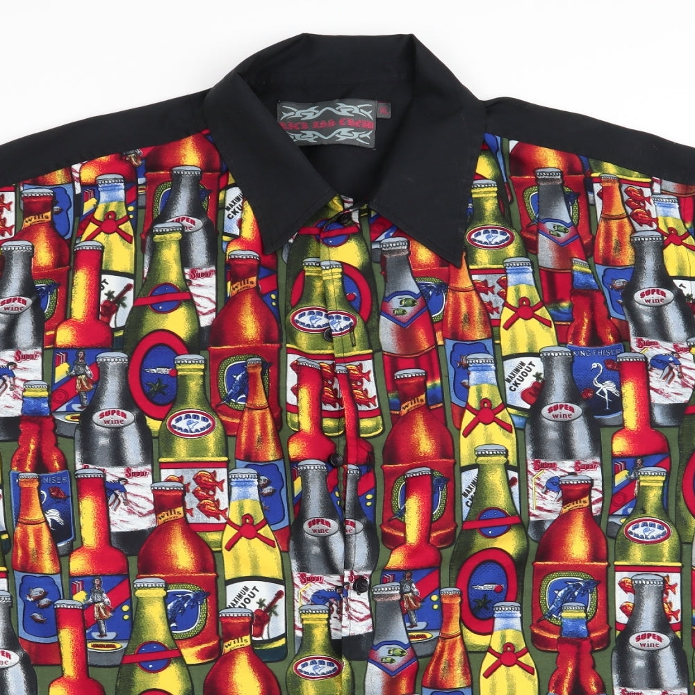 Kick Ass Crew Mens Black    Button-Up Size XL  - Life is full of difficult decisions