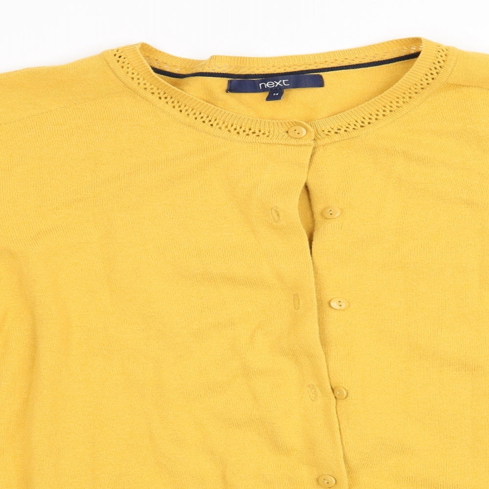 NEXT Womens Yellow   Cardigan Jumper Size 14