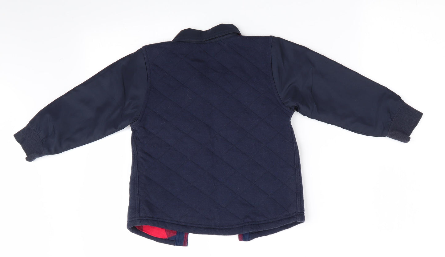 NEXT Boys Blue   Basic Button-Up Size 3-4 Years  - Padded Shirt