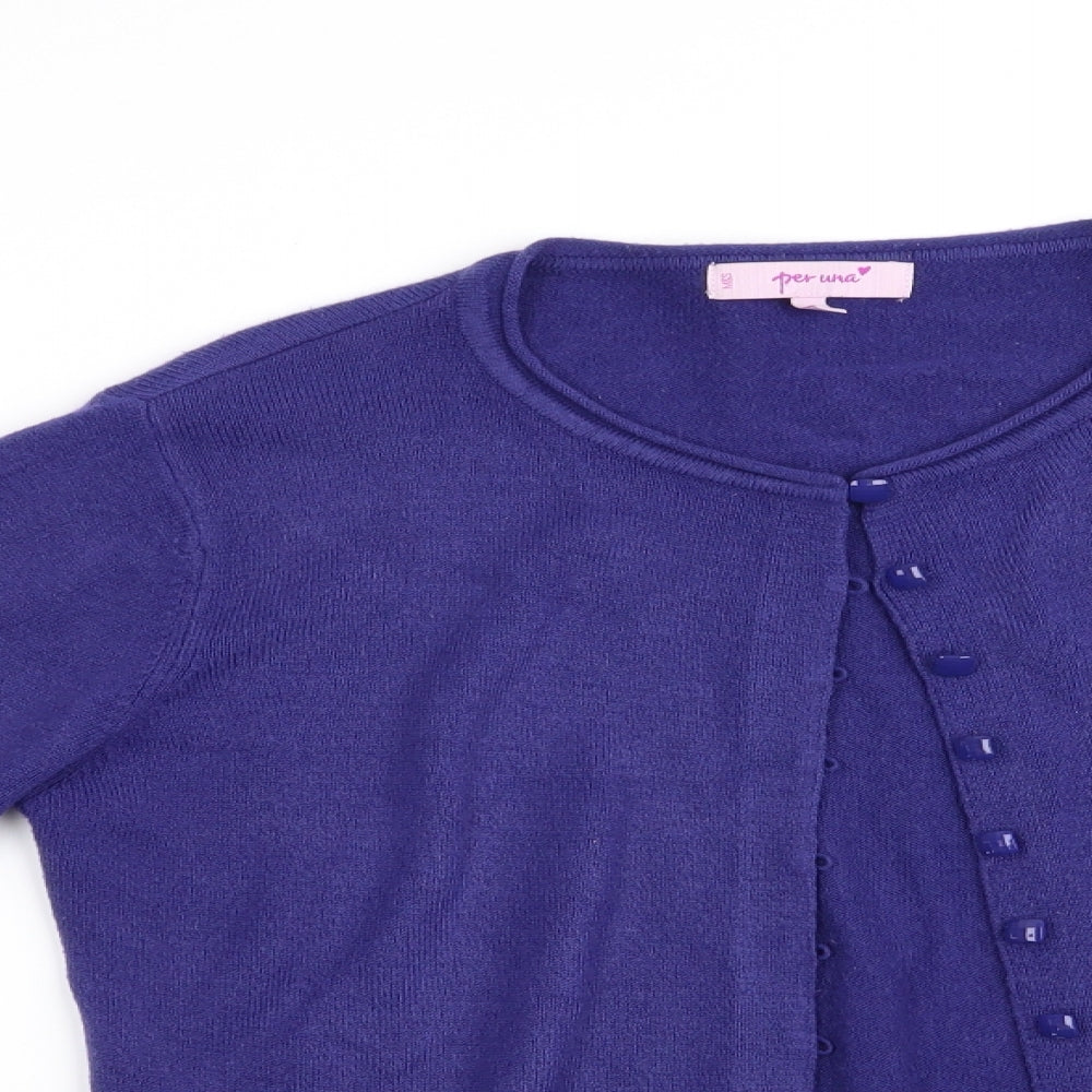Per Una Womens Purple   Cardigan Jumper Size 12