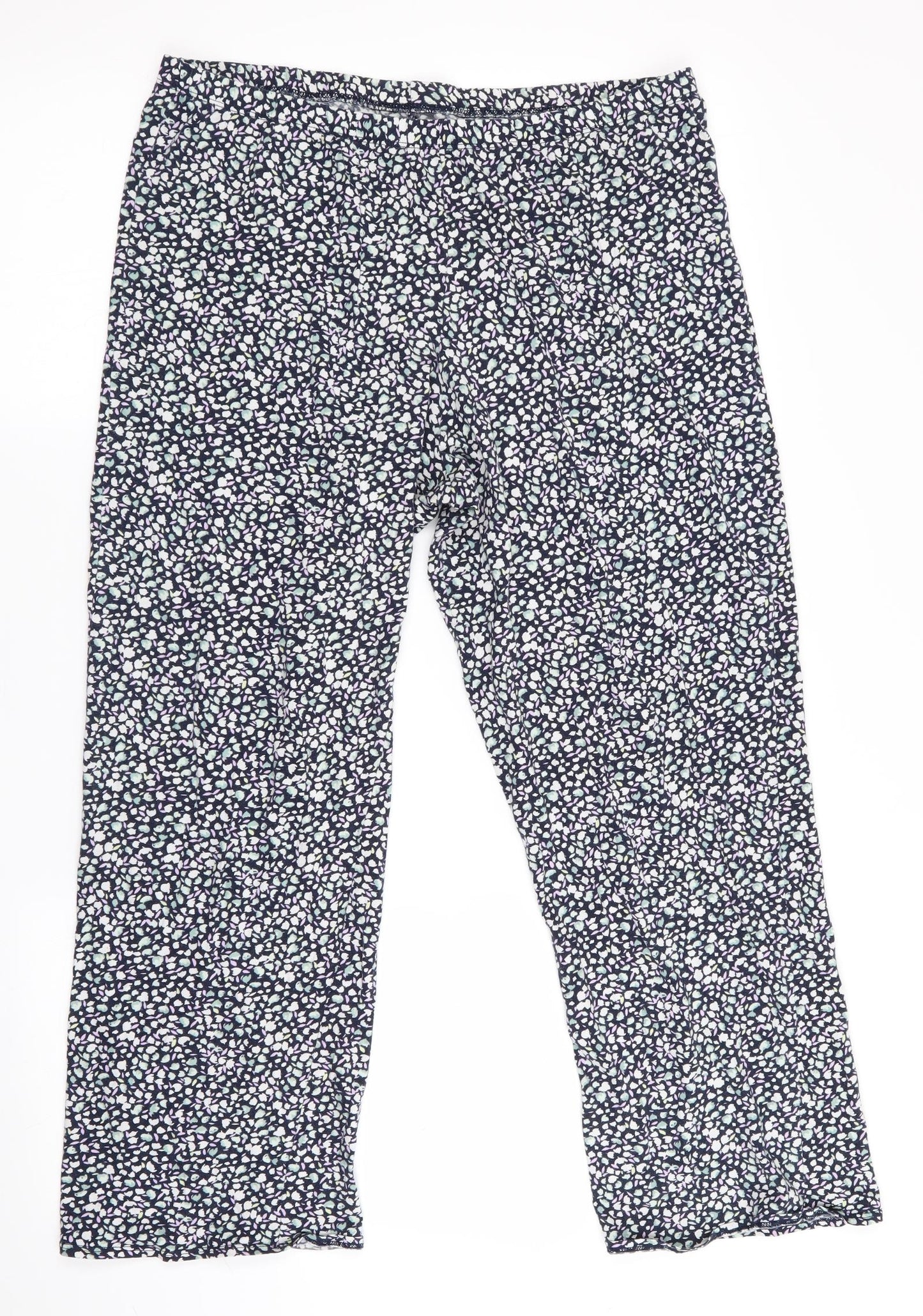 Marks and Spencer Womens Blue Floral   Pyjama Pants Size 12