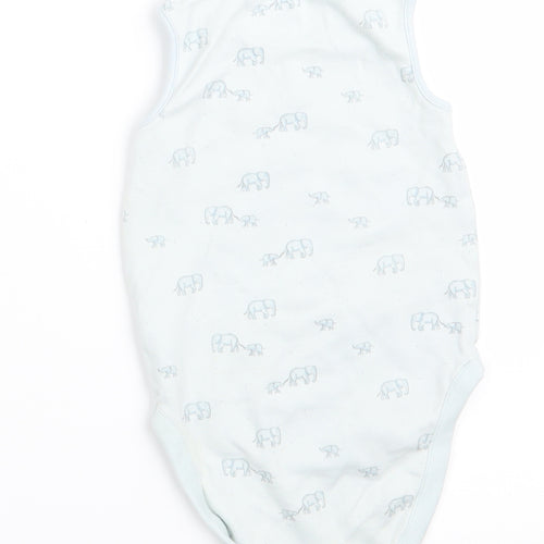 NEXT Boys Blue Animal Print  Romper One-Piece Size 9-12 Months  - Elephant Print