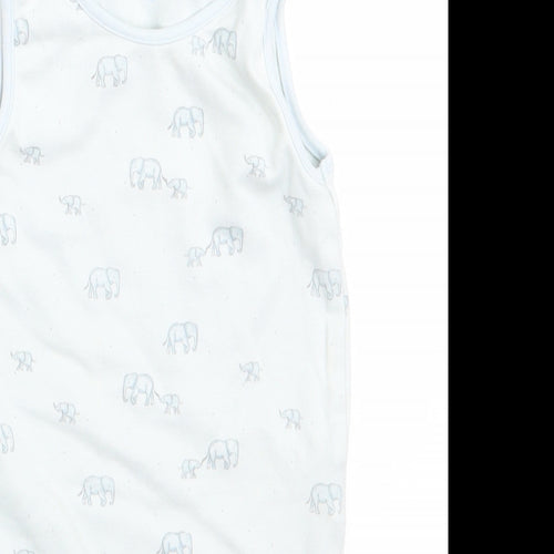 NEXT Boys Blue Animal Print  Romper One-Piece Size 9-12 Months  - Elephant Print