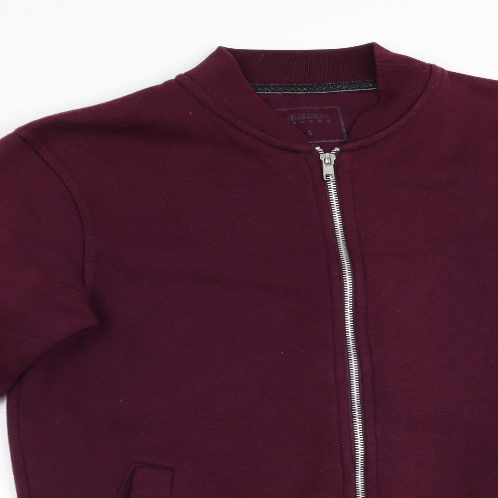 Burtons Mens Purple   Full Zip Sweatshirt Size S