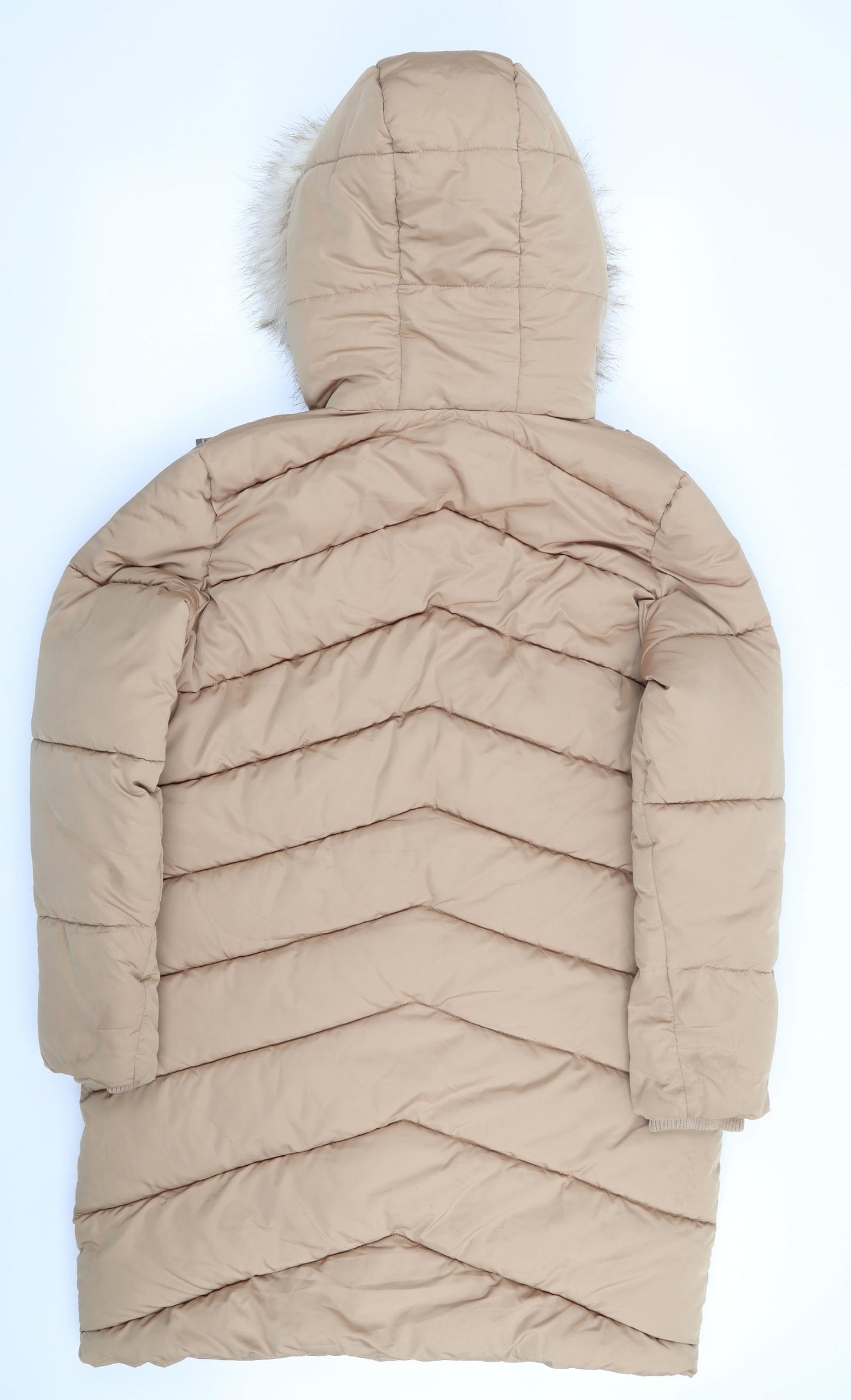 Primark Womens Beige   Overcoat Coat Size 10