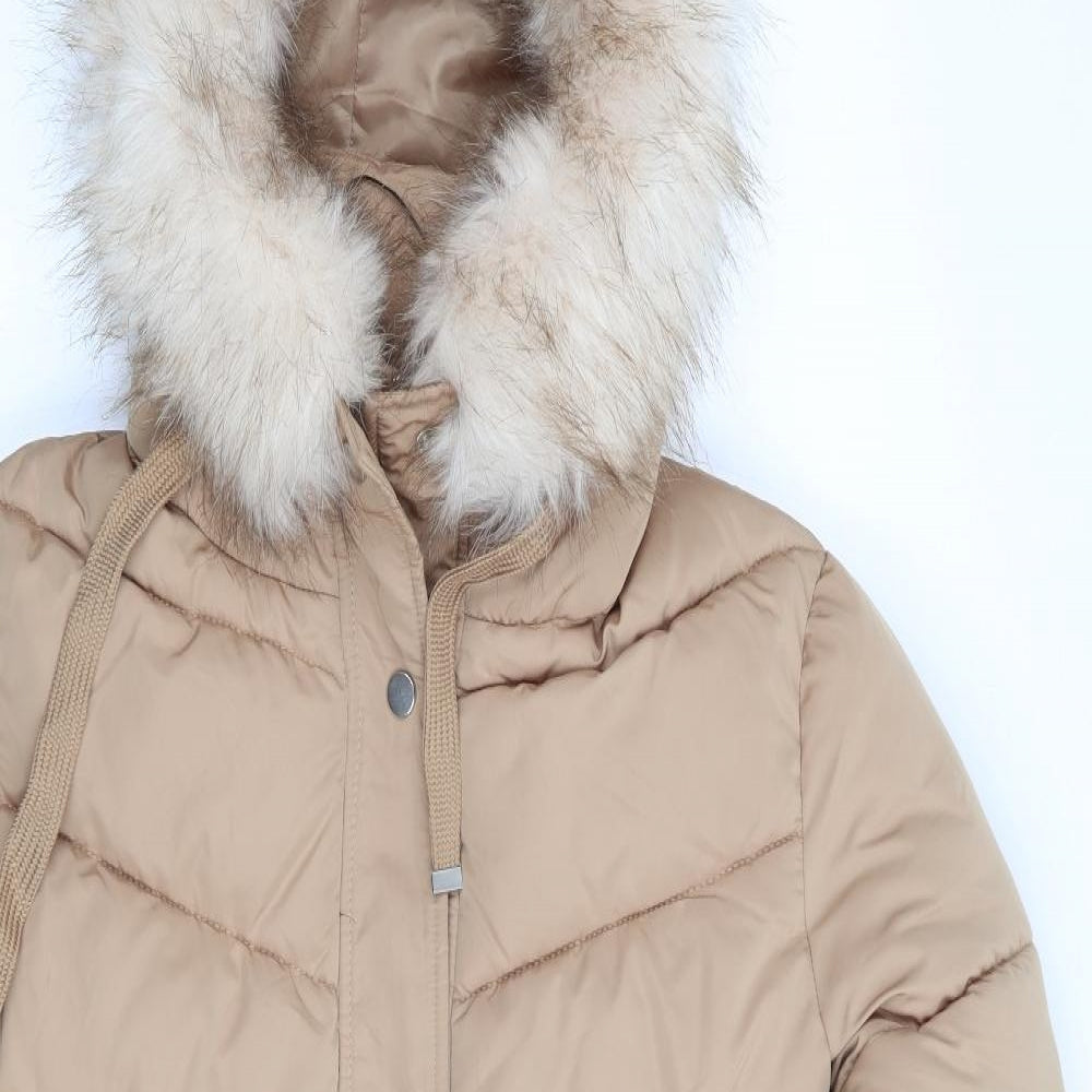 Primark Womens Beige   Overcoat Coat Size 10
