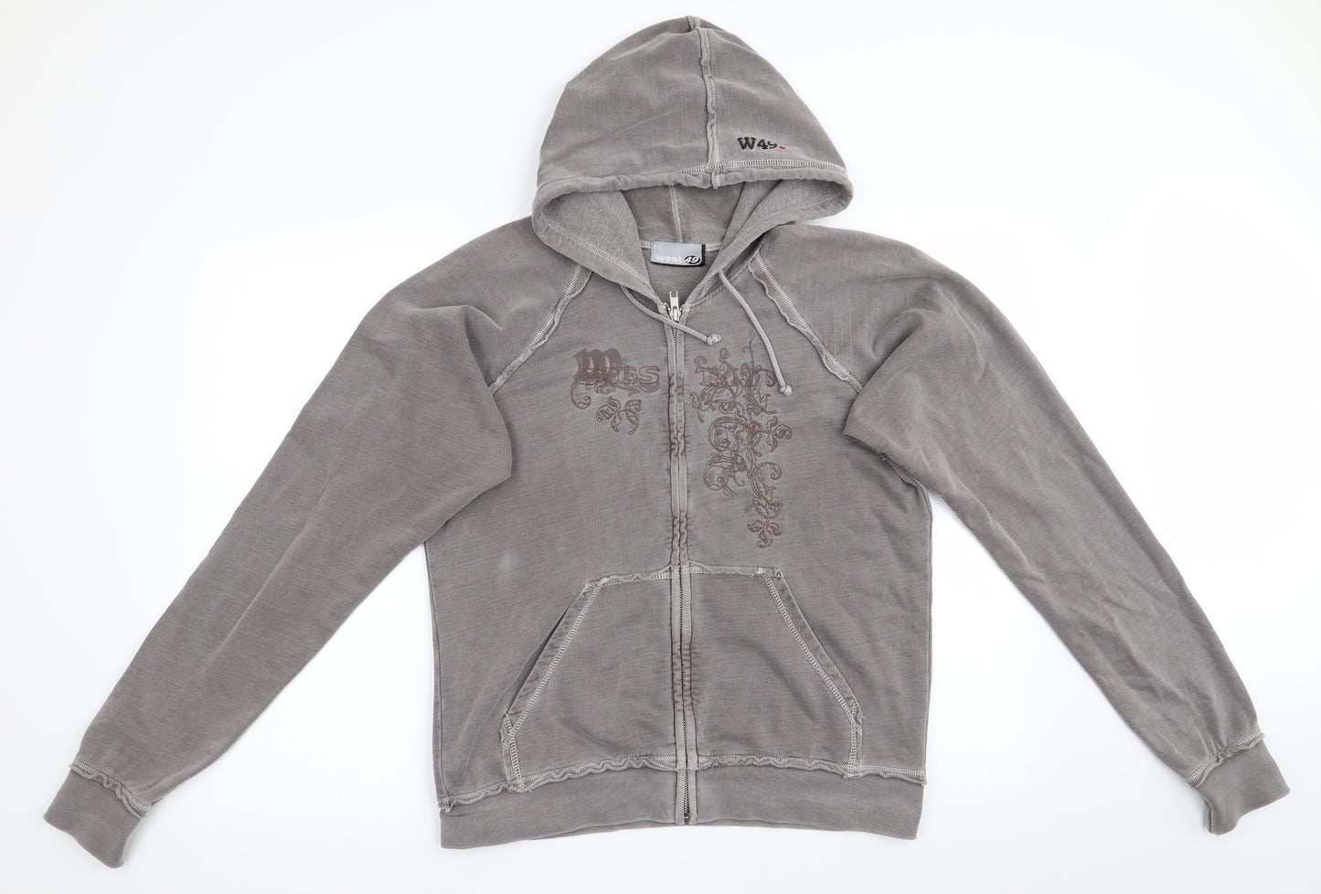 West 49 Womens Brown Floral  Full Zip Hoodie