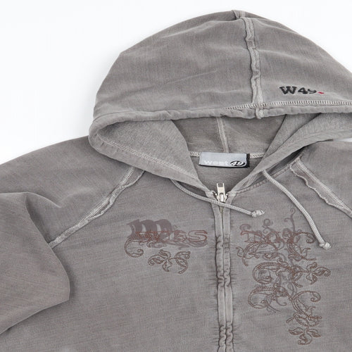West 49 Womens Brown Floral  Full Zip Hoodie