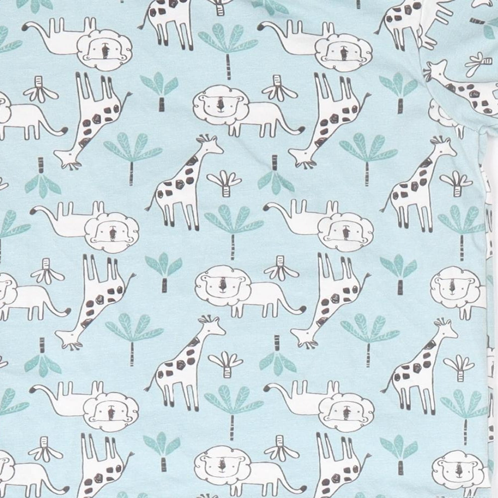 Matalan Boys Blue Animal Print  Basic T-Shirt Size 9-12 Months  - wild animals