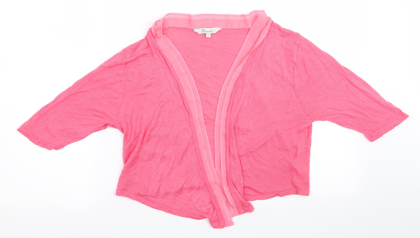 Peacocks Womens Pink   Cardigan Jumper Size 12  - Shrug Style Cardigan